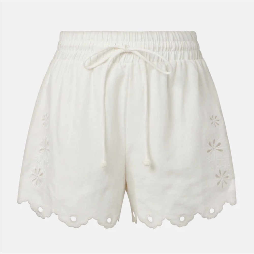 Farm Rio Richelieu Linen Ivory Shorts - Picture 3 of 7